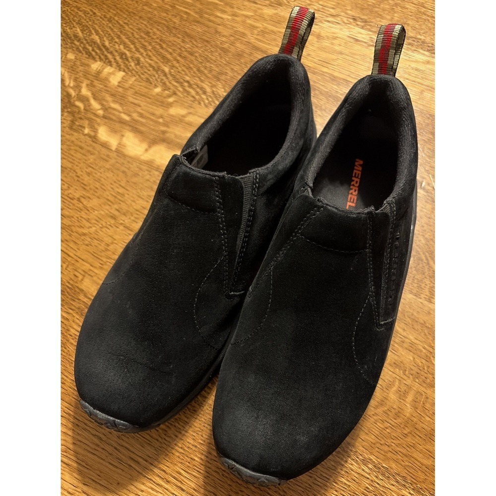 Merrell Jungle Moc Midnight Black Suede‎ Slip On Comfort Shoes Womens Size 11